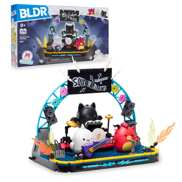 BLDR Squishmallows 375-piece Squish Tour Concert Building Set 0051 - Includes Squishmallows Buildable Figures Emily, Gordon, and Jarik