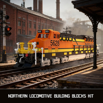 Mould King Northern Locomotive Train Building Set with Base, Classic Steam Train Model Toy for Adults, Ideal Gift for Home Décor (1362 Pieces)