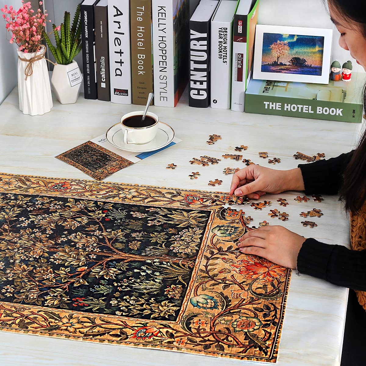 Ingooood- Jigsaw Puzzles 1000 Pieces for Adult- Tranquil Series- Garden of Delight_IG-0363 Entertainment Wooden Puzzles Toys