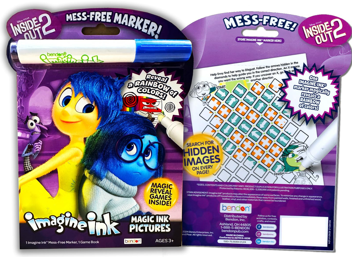 Disney Inside Out 2 Coloring and Activity Book Bundle with Imagine Ink Coloring Book, Play Pack, Stickers, and More