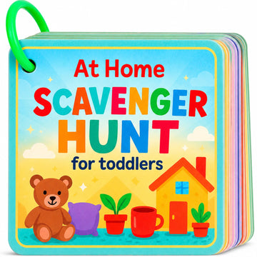 Tiny Mind Club Indoor Scavenger Hunt Cards for Toddlers Ages 3-5, Screen-Free Montessori Learning Game & Educational Flash Cards, At-Home Activity, 20