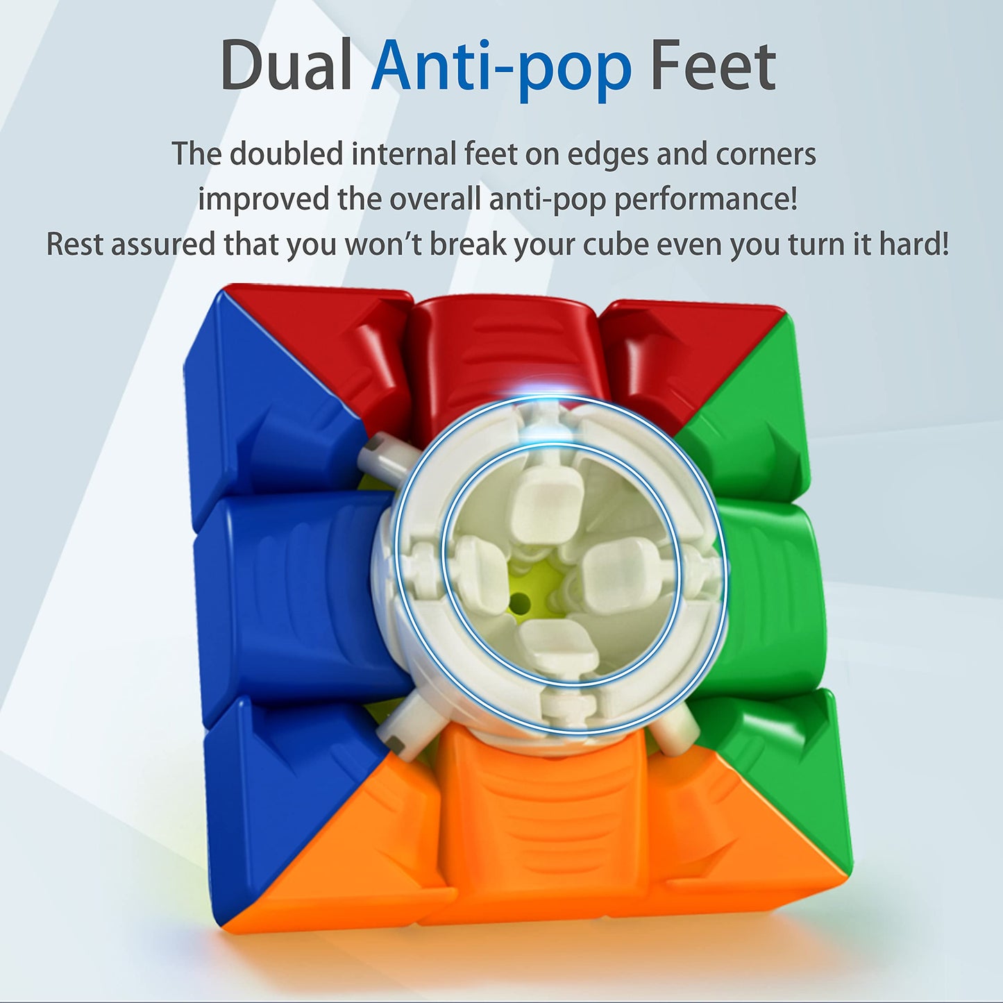 CuberShop Moyu RS3M 2020 3x3 Magnetic Speed Cube, Stickerless Budget Magnetic 3x3 Budget Cube, MFJS Cubing Classroom Professional 3X3 Speed Cube (Moyu