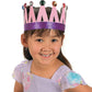 Fun Express DIY Paper Crowns, Set of 12 - VBS 2026 Vacation Bible School Supplies/Decor - Prince and Princess Party Crafts for Kids