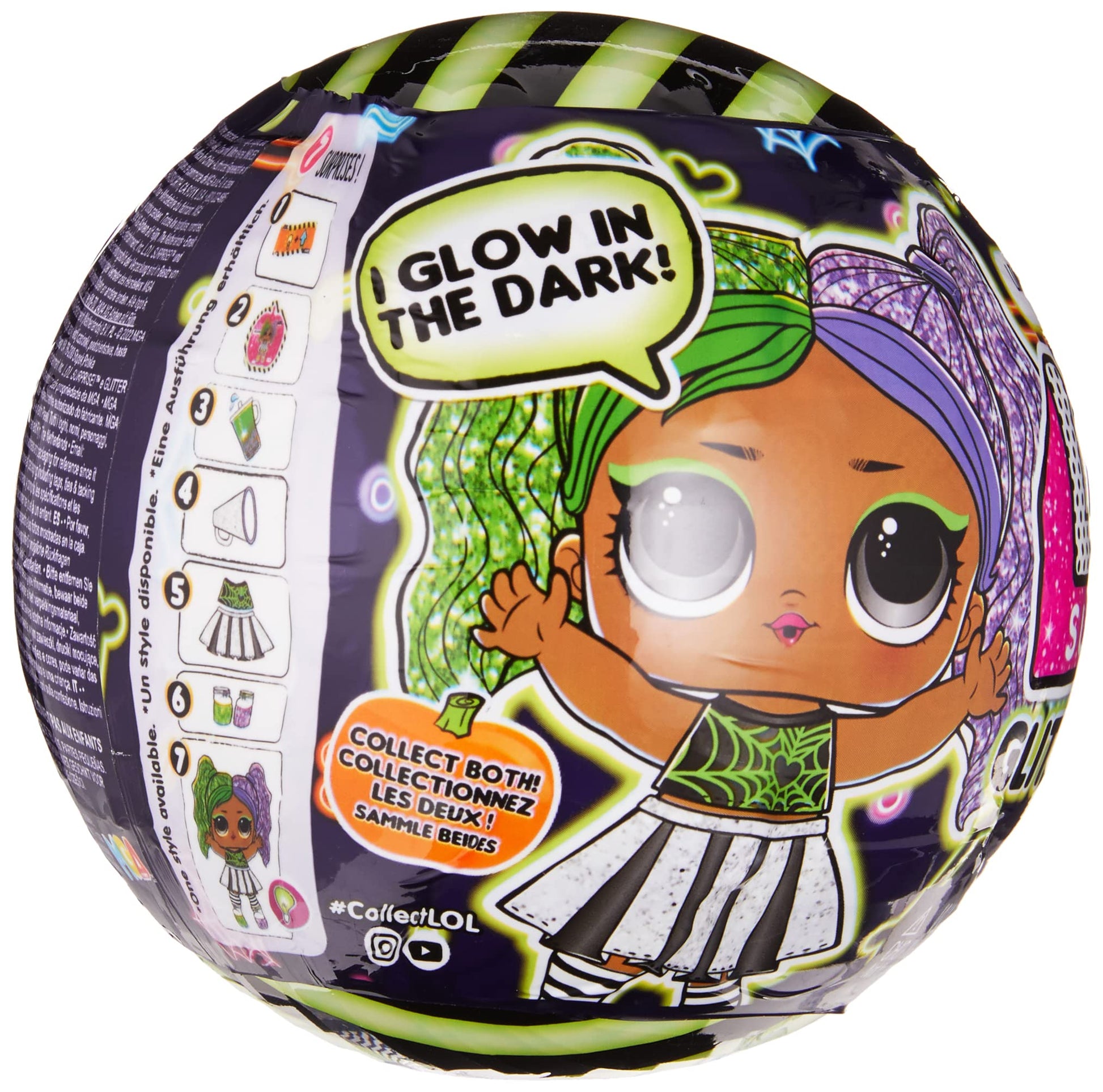 L.O.L. Surprise! Glitter Glow Doll Cheer Boo with 7 Surprises, Halloween Dolls, Accessories, Limited Edition Dolls, Collectible Dolls