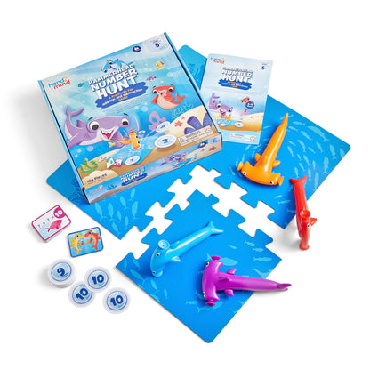 hand2mind Hammerhead Number Hunt! Math Game, Addition and Subtraction Games, Educational Board Games, Fun Games for Family Game Night, Kindergarten