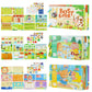 KUANGO Preschool Busy Book for Toddlers 3-5, 3 Pack Learning Activities, Educational Sensory Toys, Autism Learning Material, Back to School, Birthdays