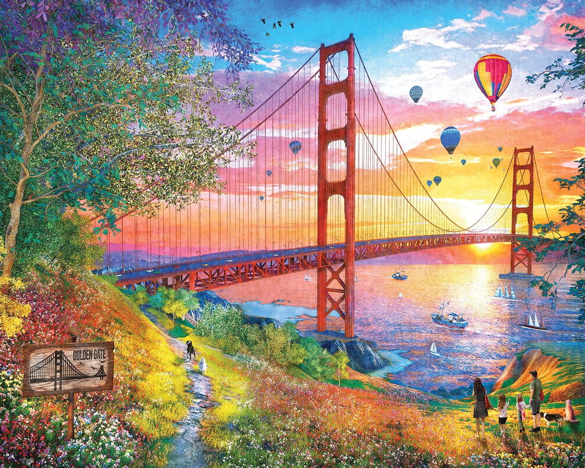 White Mountain 1000 Piece Jigsaw Puzzle San Francisco, Golden Gate States