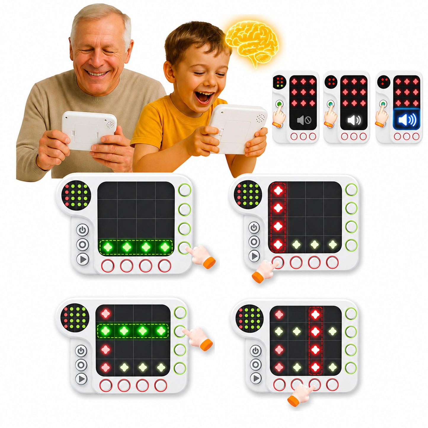 Logic Brain Teasers Game,Original 300 Challenges-Handheld Electronic Games for Kids,Adult,Teen&Seniors , Portable Educational Toys and Travel Games