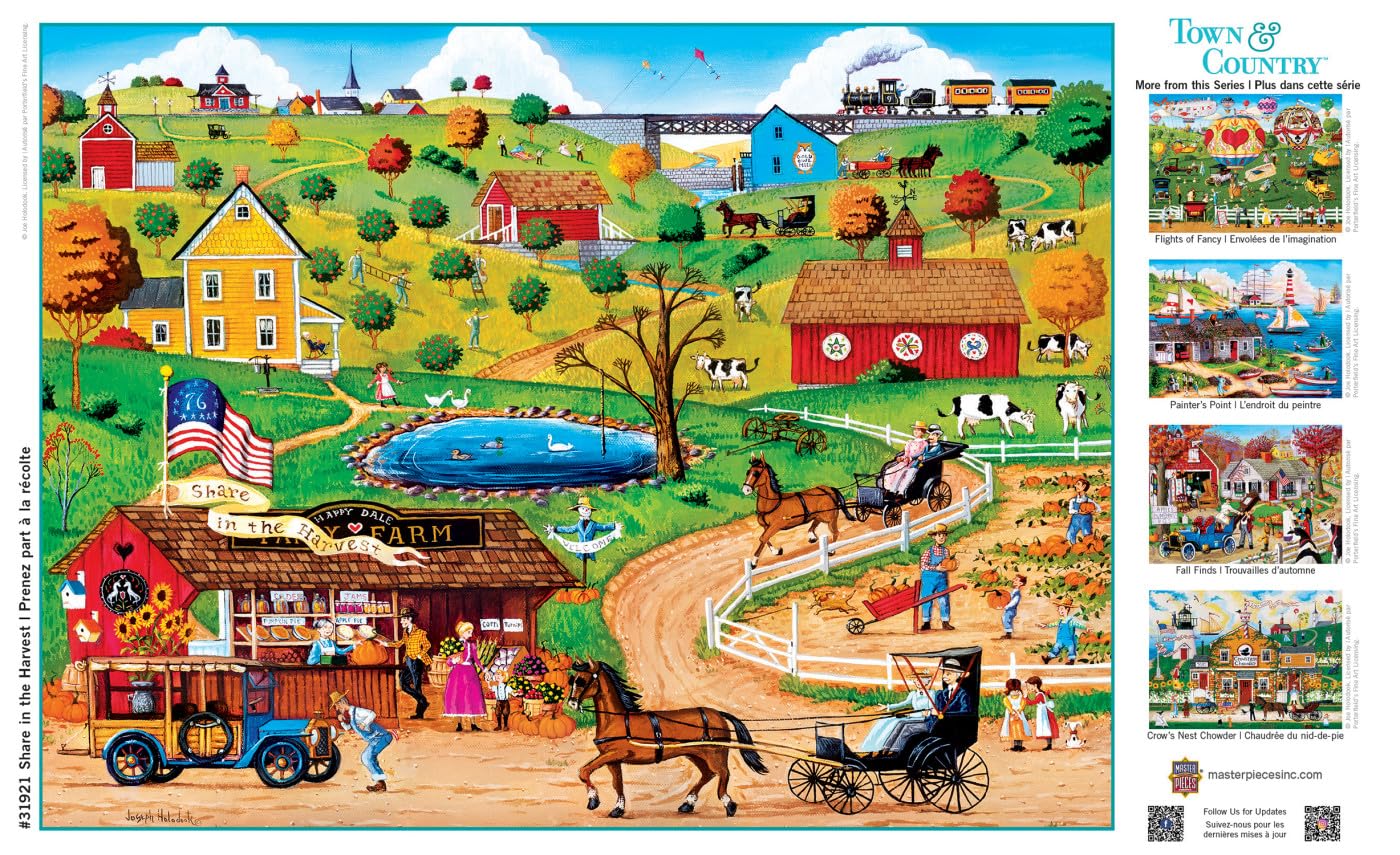 MasterPieces 300 Piece EZ Grip Jigsaw Puzzle - Share in The Harvest - 18"x24"