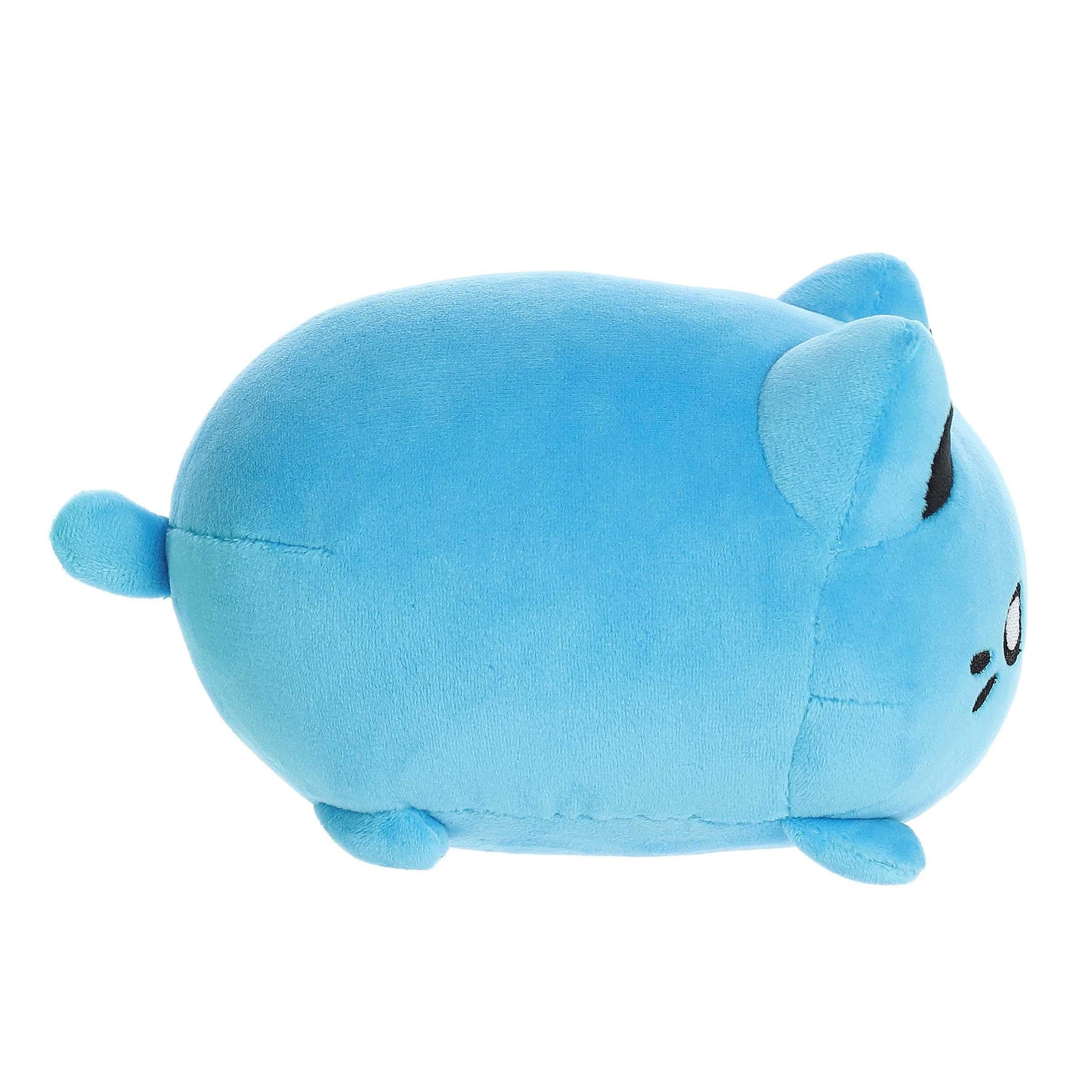 Aurora® Enchanting Tasty Peach® Electric Blue Meowchi Stuffed Animal - Bright & Colorful Design - Showpiece Plush - 7 Inches