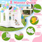 White Bounce House for Kids 3-6 with Slide Blower & Balloon & Water Doodle Mat, Indoor Inflatable Bouncy Castle for Toddlers 1-3, Mini Jump Play House