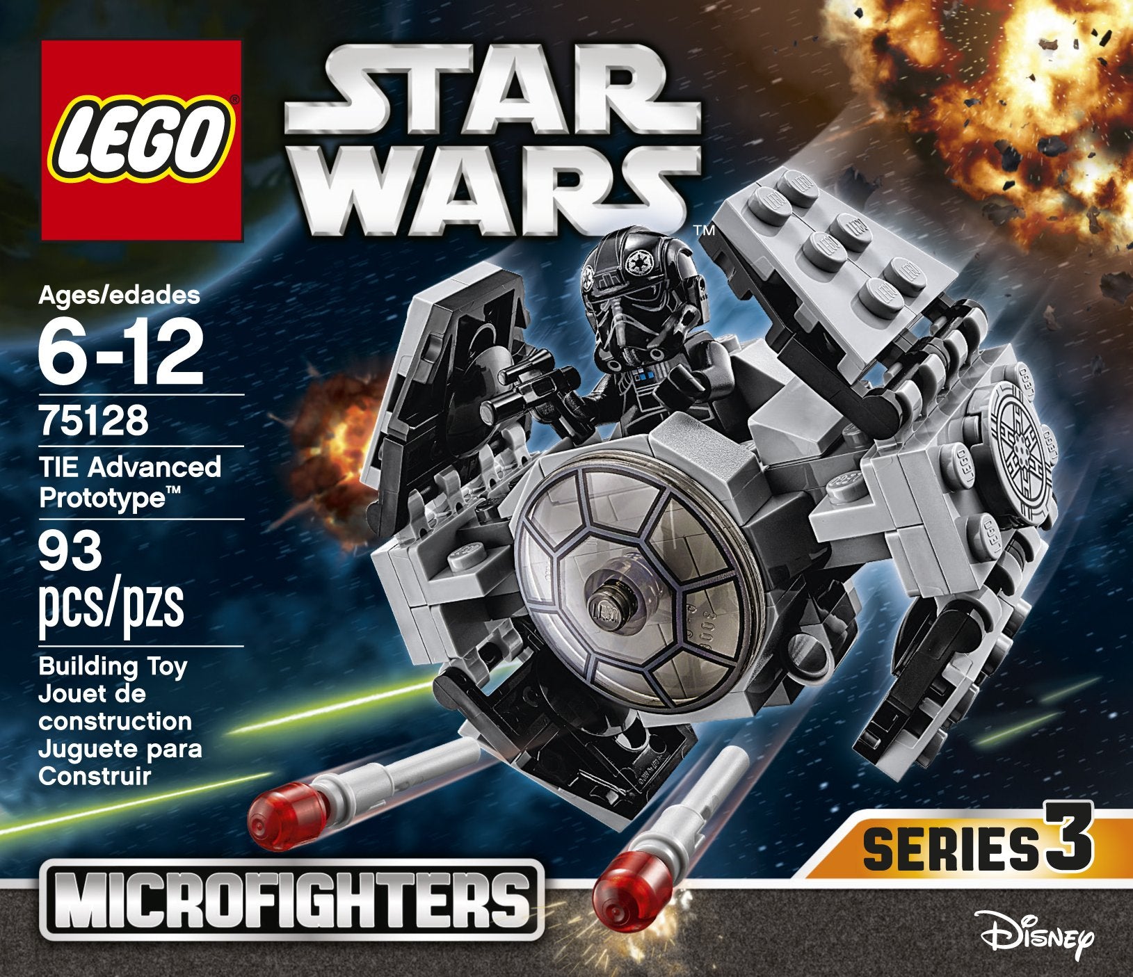 LEGO Star Wars Tie Advanced Prototype 75128 Building Kit (93 Piece)