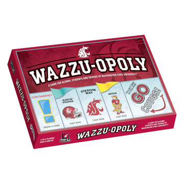 Late for the Sky Wazzuopoly Washington State University Board Game, Opoly-Style Edition for Alumni, Students & Families, 2-6 Players, One-Hour Mode