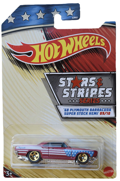 Hot Wheels Stars & Stripes Series '68 Plymouth Barracuda Super Stock Hemi 9/10, red