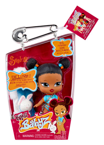Bratz Babyz Sasha Collectible Fashion Doll with Real Fashions and Pet