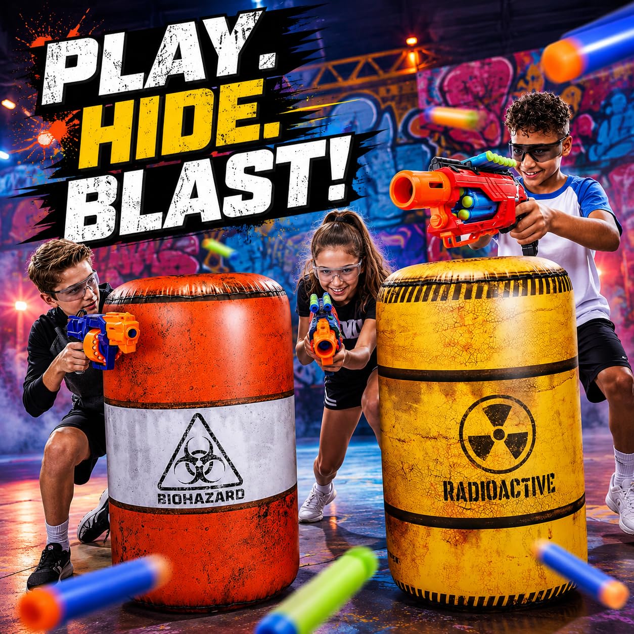 NINOSTAR barrels inflatables for combat battlefield