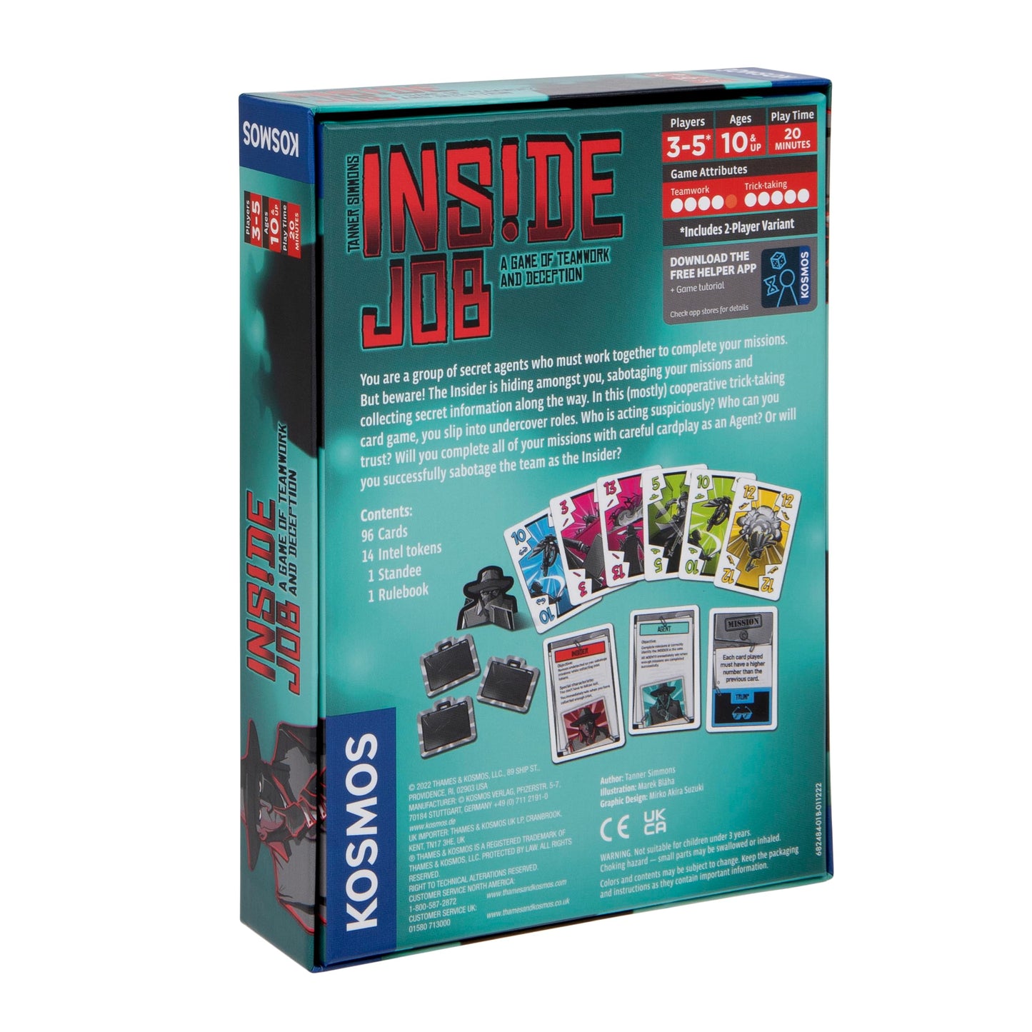 Inside Job | Social Deduction Game | Card Game | Family Games | Kosmos | 2-5 Players | Spy Games | Fast-Paced
