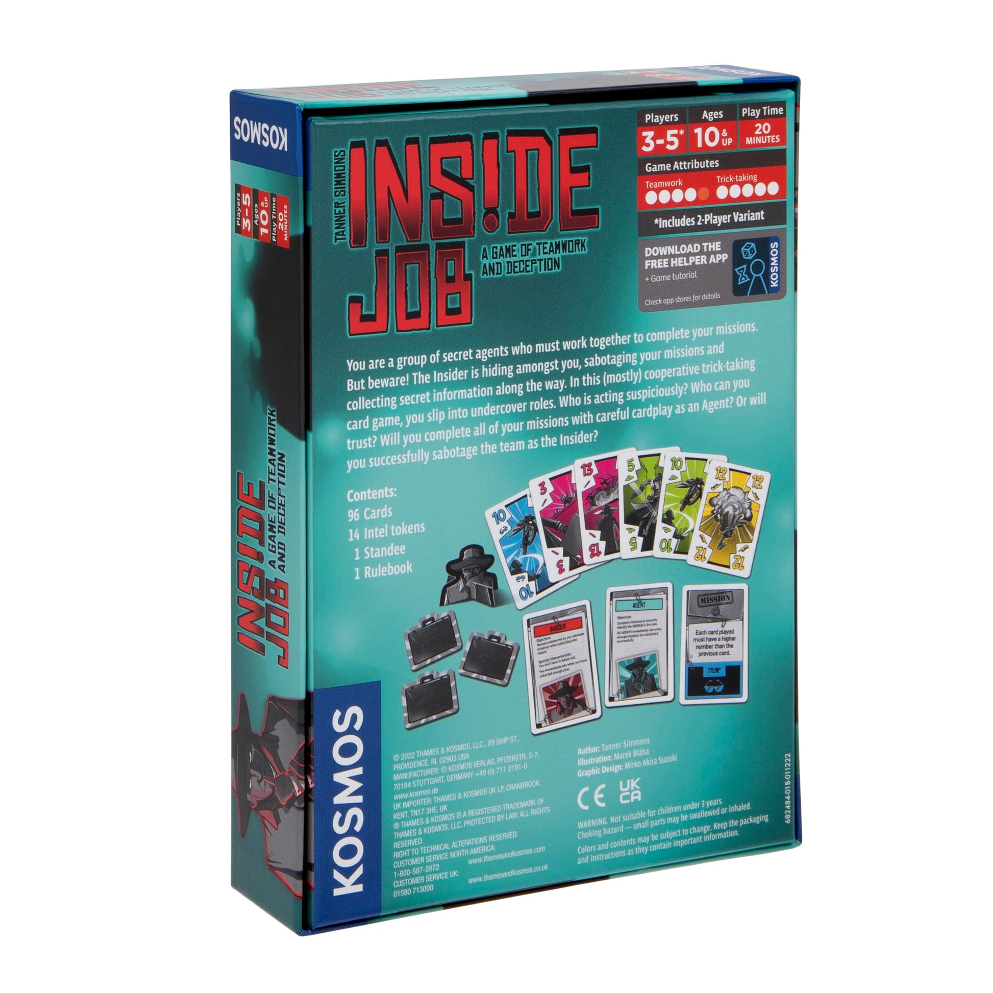 Inside Job | Social Deduction Game | Card Game | Family Games | Kosmos | 2-5 Players | Spy Games | Fast-Paced