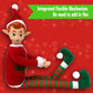 The Original Elf 12" Plush Christmas Elf Doll - Poseable Shelf Sitter with Flexible Dangling Legs - Perfect for Christmas Decorations, Toy Elf