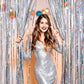 VIEBOUTI 3 Pack Silver Tinsel Fringe Backdrop Curtain, Silver Foil Streamer for Party Decor, Birthday, Wedding, Graduation, Christmas, Holiday Party