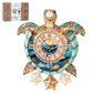 Rnfinewow 3D Puzzles for Adults, 3D Puzzle Sea Turtle Clock Kit (with Pendulum), Wooden Puzzle for Adults Home Wall Decor Clock Christmas Day Puzzle