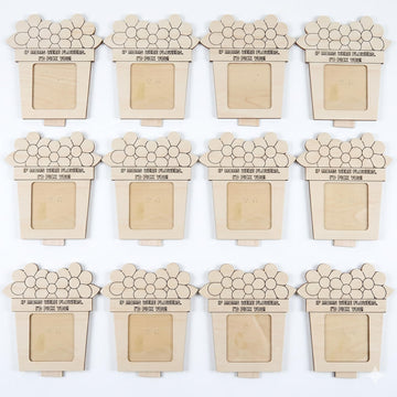 Fun Express DIY Picture Frame Kit for Kids Art - Wooden Craft Frames to Decorate for Mother's Day Crafts| Paintable Wood Photo Frames for Classroom