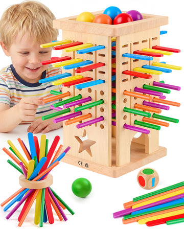 Montessori Wooden Board Game for Kids 3-8 Fine Motor Skills Toy Learning