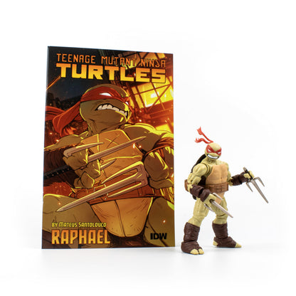 Teenage Mutant Ninja Turtles BST AXN v2 IDW Inspired Raphael 5-inch Action Figure & Limited Edition IDW Raphael Comic Book