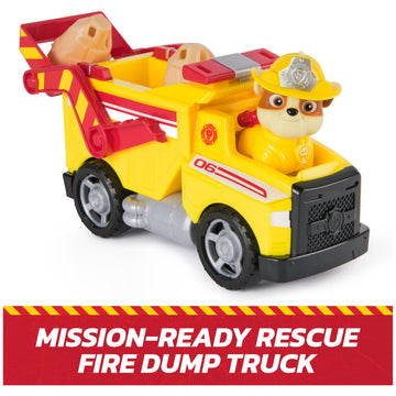 Paw Patrol Fire Rescue Rubble Fire Dump Truck Toy Vehicle Set
