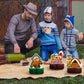 Sumind Camping Party Decoration, 6 Pcs Happy Camper Honeycomb Centerpieces Table Decor Adventure Cake Topper for Birthday Shower Campfire Adventure