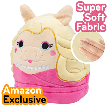 Squishmallows Original 8-Inch Miss Piggy - The Muppets Show - Official Jazwares Disney Plush - Collectible Soft & Squishy Stuffed Animal Toy - Add