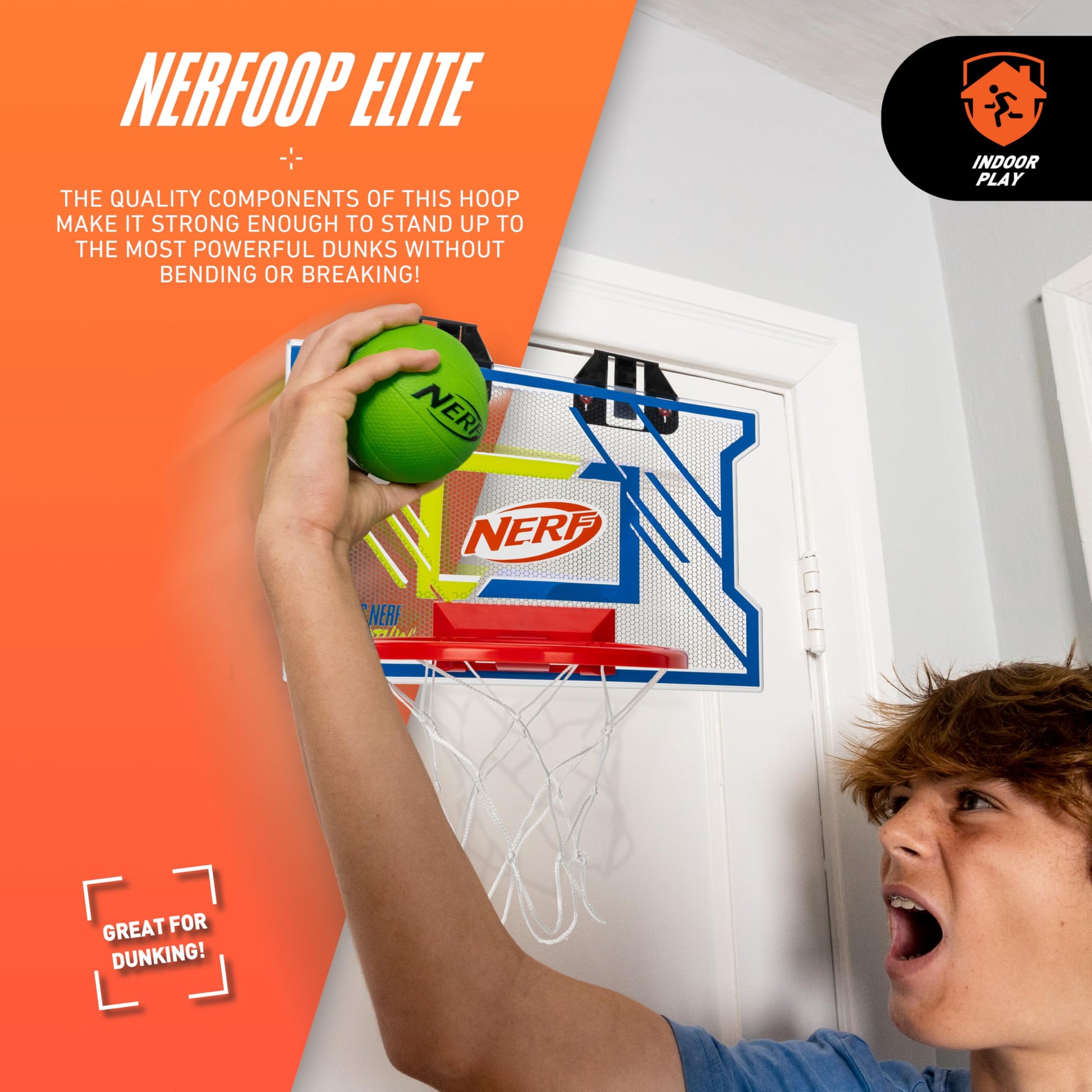 Franklin Sports NERFOOP Elite Over-the-Door Basketball Hoop Set