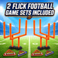 Gamie Finger Flick Football Games (Set of 2) with Posts and Foam Football Toys, Mini Games, Office Desk Toys Tabletop Game, Party Favors Gifts