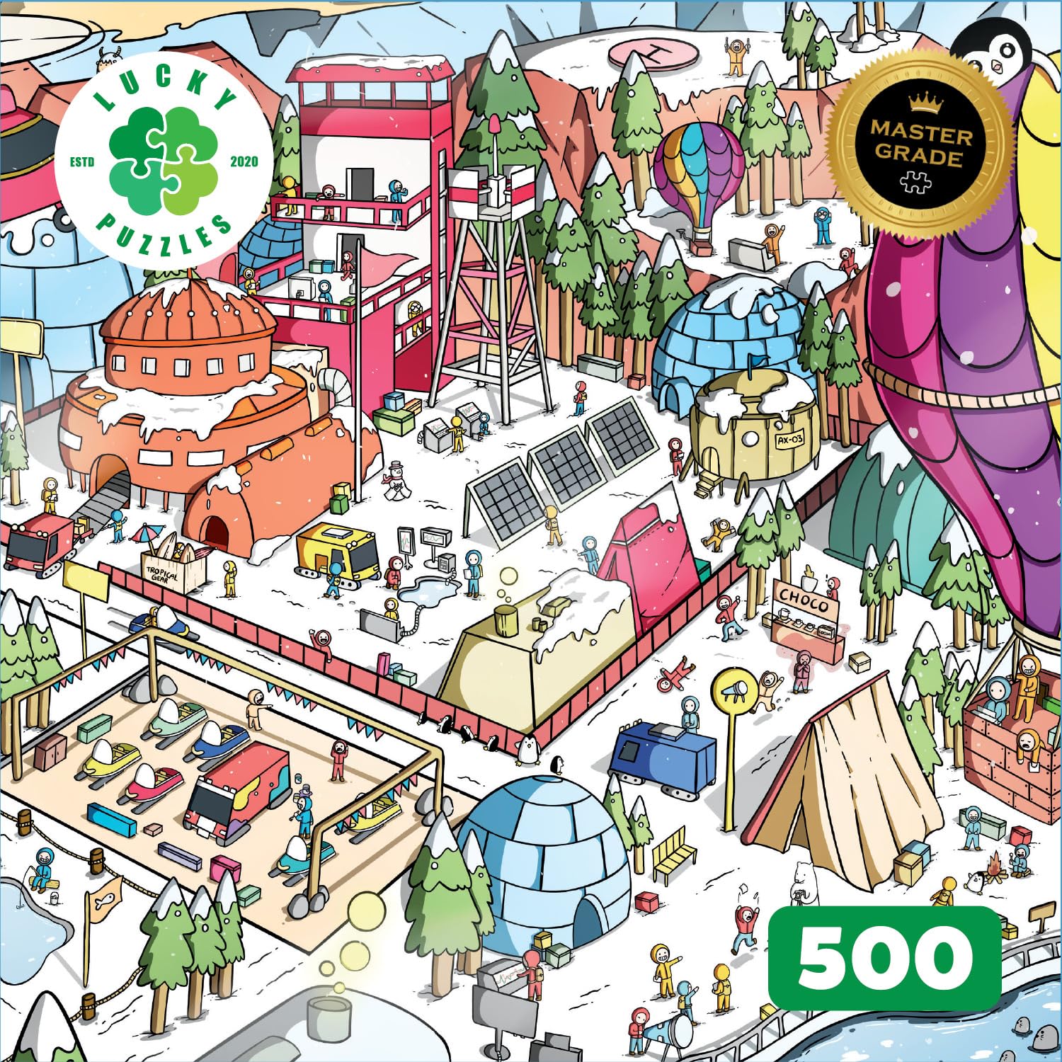 Lucky Puzzles | 500 Piece Jigsaw Puzzles for Adults | Arctic Antics