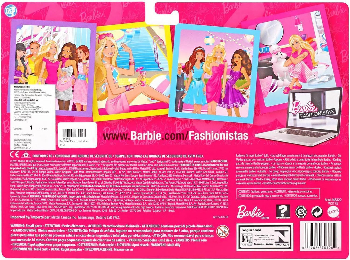 Barbie Fashionistas Day Looks Clothes - Bright Beach Outfits