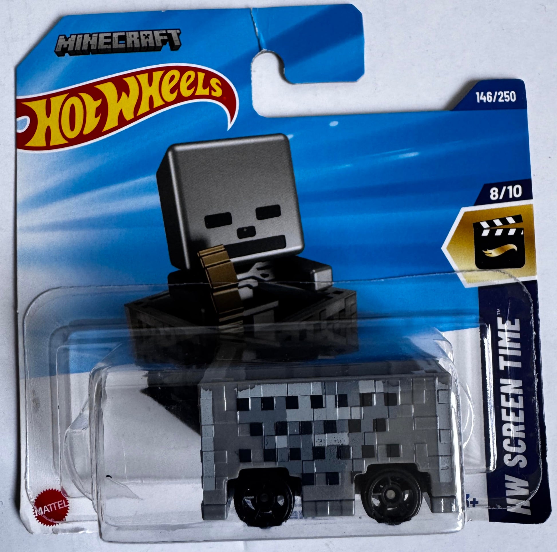 Hot Wheels Minecart Skeleton Diecast Car, HW Screen Time, 1:64 Scale, 146/250