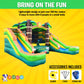 Pogo Bounce House Inflatable Jump Castle Dual Water Slide, Pools, Tropical