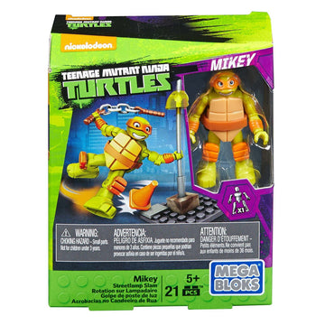 Mega Bloks Teenange Mutant Ninja Turtles Mikey Streetlamp Slam Building Playset