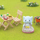 Calico Critters Bubblebrook Elephant Girl's BBQ Picnic Set, Dollhouse Playset with Figure and Accessories