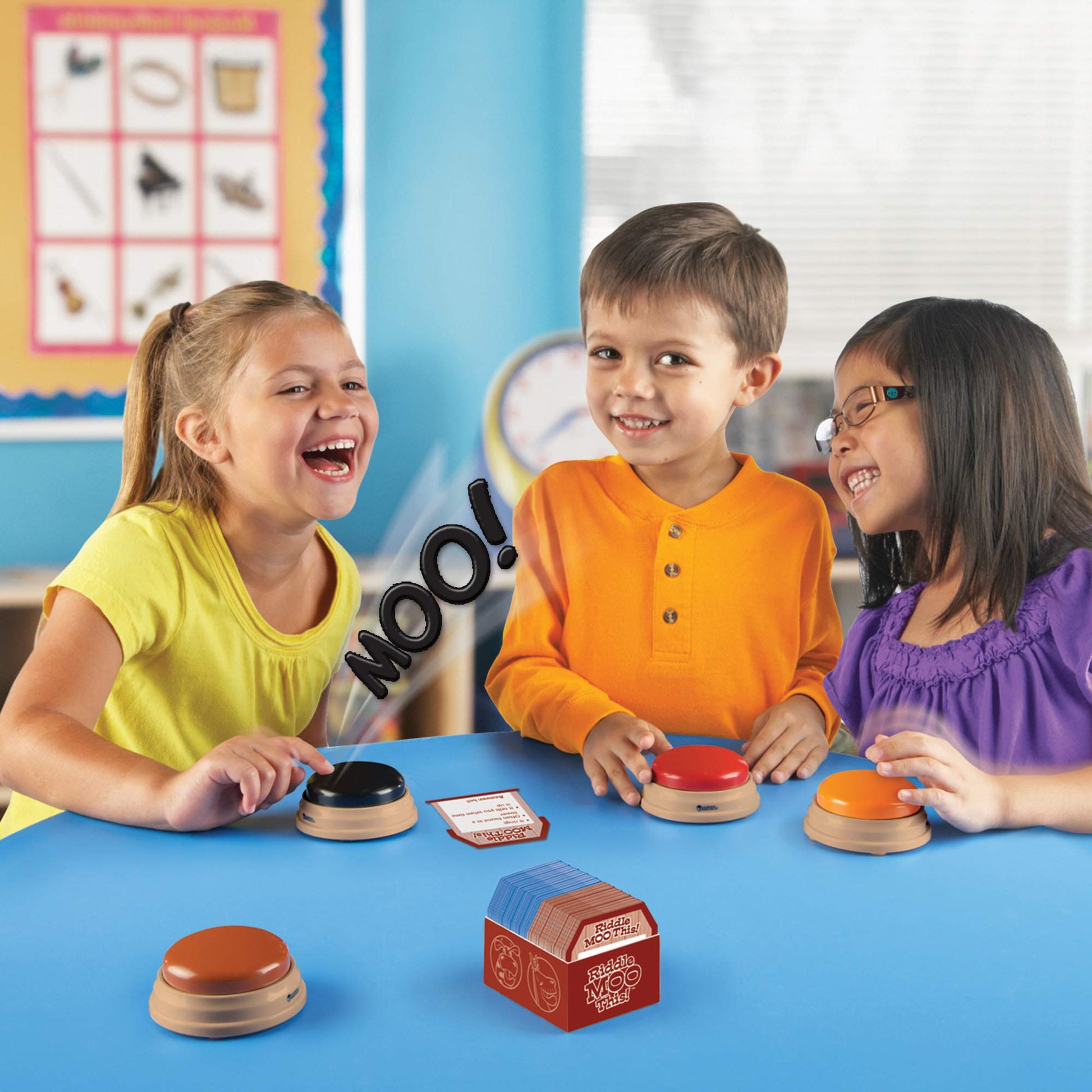 Learning Resources Riddle Moo This - Funny Card Games for Kids and Adults, Classroom Learning Games for Kids 5-7, Guess the Clue Game, Family Night