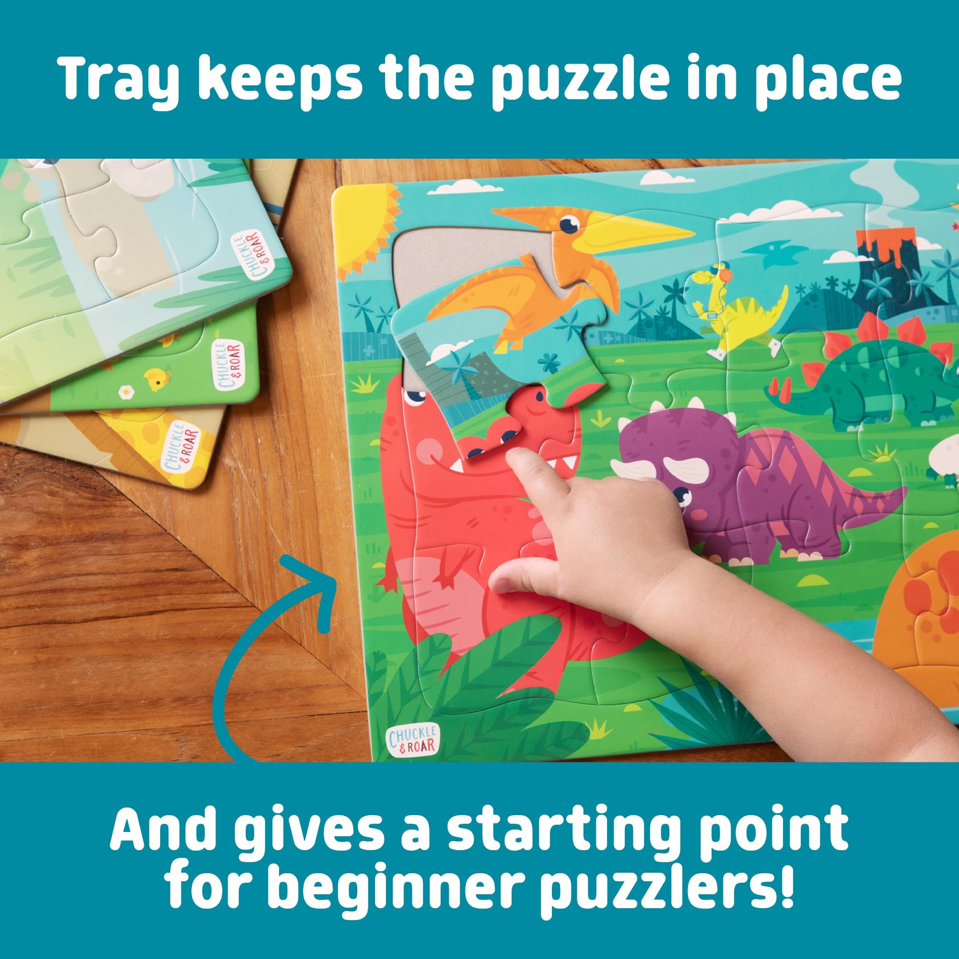 Chuckle & Roar Puzzles for Kids Ages 3-5, Toddler Puzzles, 12 & 24 Piece