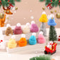 JITUIHOM 100pcs Mini Christmas Hat Set Mini Knitted Doll Hats Small Christmas Tree Decorations Santa Snowman Hats DIY Craft Toys Wine Bottle Ornaments