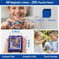TOSY Picture Cube Adventure Cats: 6-in-1 Magnetic Picture Puzzle, 48 Blocks, 288 Puzzle Faces, 0.6 in, B122, Seamless UV Art, Display-Ready Frame