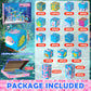 OOIEWPQ 70PCS Magnetic Building Blocks for Kids Ages 4-8, Light-Up Transparent Magnet Cubes for Ocean World Build, STEM Toys for Boys Girls Toddlers