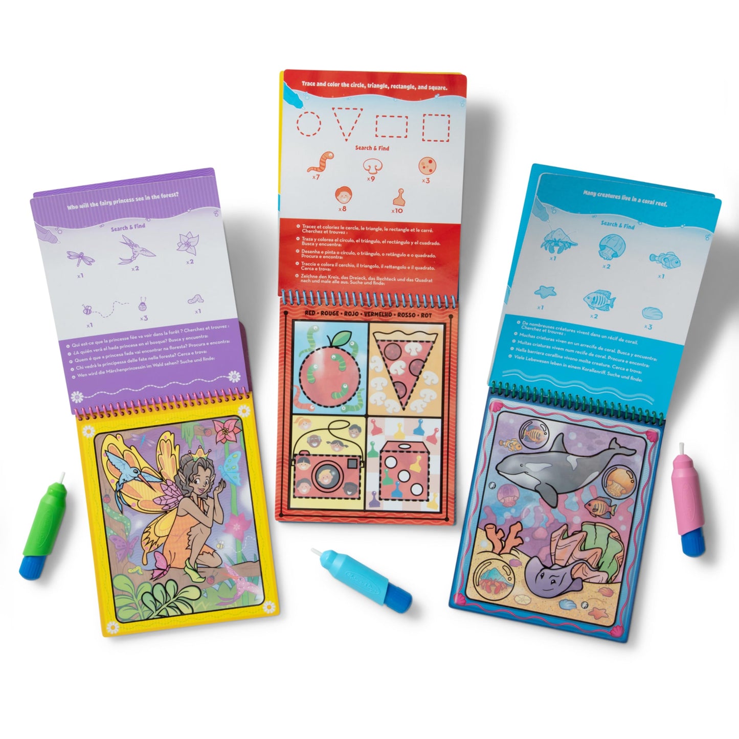 Melissa & Doug Water Wow! 3-Pack Bundle, Mess-Free Coloring Books Set