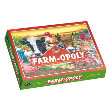 Late for the Sky Farm-Opoly Board Game - Family Property Trading Fun, Farm Theme, 2-6 Players, Ages 8+, Strategy Party Game Night Gift