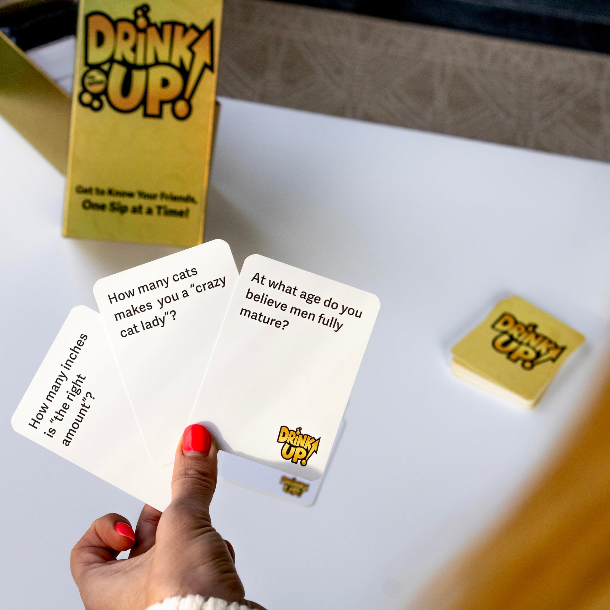 DRINK UP! Drinking Game + After Dark Expansion Set - Get To Know Your Friends, One Sip At A Time - Hilarious Adult Party Card Game for College