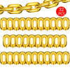 Foil Chain Balloons Jumbo Chain Balloons for 80s 90s Party Decorations Giant Balloon Chain Balloons Gold (Gold, 16 inch)