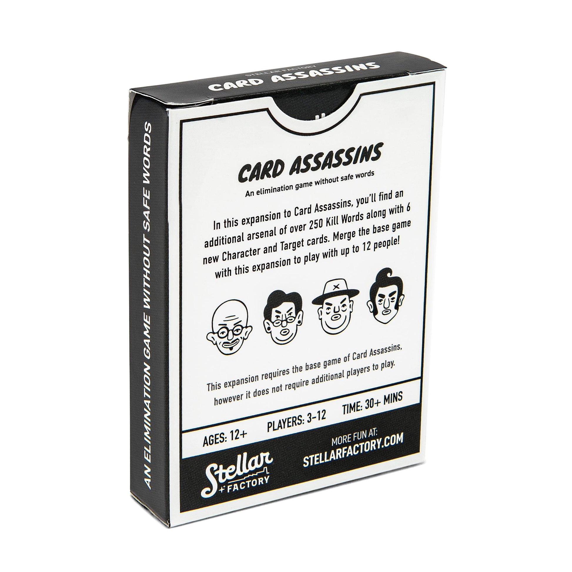 Stellar Factory Card Assassins Expansion: Sticks and Stones | 200+ New Kill Words | Up to 12 Players | Requires Base Game