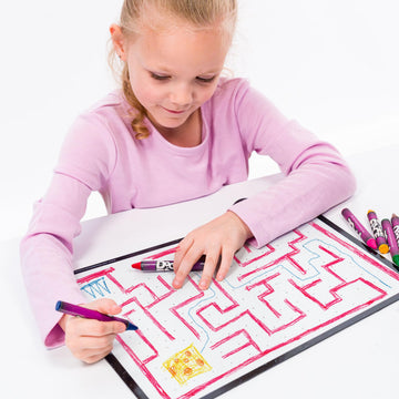 Speech Bubble Crayon Board | The Only Dry-Erase Lap Board for Visual & Hand Development | Crayons, Not Markers | Infant, Toddler, Kids, Classroom |